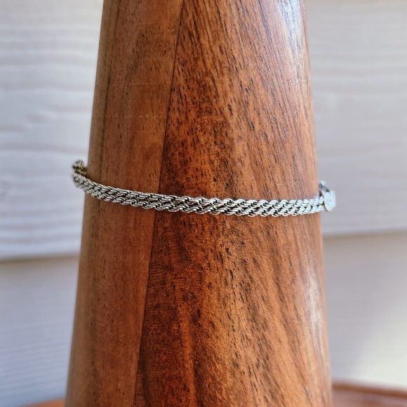 Sterling Silver Rope Chain Knot Bracelet - Picture 2 of 6